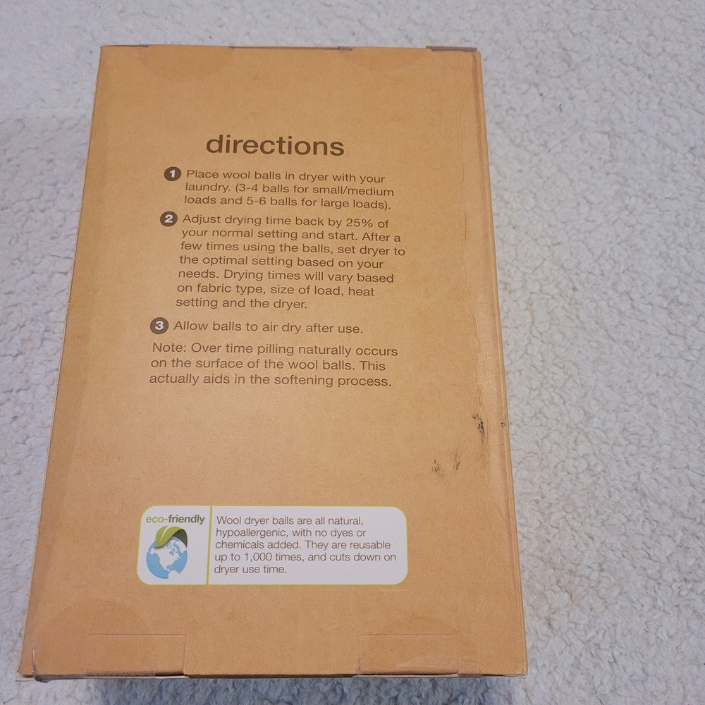 Wool Dryer Balls 6XL NIB - Picture 3 of 8